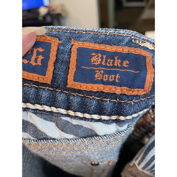 Rock Revival Jeans Womens 26 Blue Blake Boot Bootcut Mid Rise Contrast Stitch - Picture 9 of 10